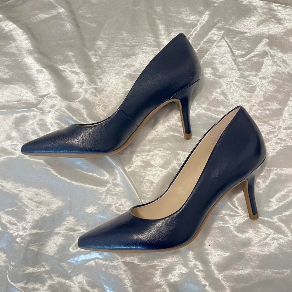 Navy Heels - Size 6